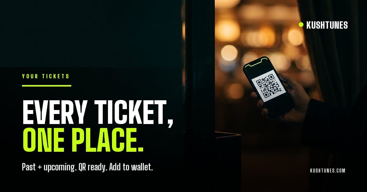 Every ticket, one place: past + upcoming, QR ready